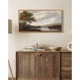 thumbnail image 5 of Drsoum Vintage Landscape Wall Art Mountain Coastal Lake Ship Wall Prints Classic Retro Farmhouse Rustic Decorations for Living Room Bedroom 8x16in Natural Framed, 5 of 7