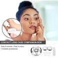 thumbnail image 2 of Contact Lens Case, Portable Contact Lens Box Outdoor Travel Kit Silver, 2 of 3