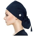 thumbnail image 4 of Birdeem Scrub Cap with Buttons Bouffant Hat with Sweatband for Womens and Mens, 4 of 6