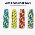 thumbnail image 4 of MGEZCOO Puppy Toys 4 Pack, CornBraid Rope Dog Chew Toys for Aggressive Chewers, Durable Dog Toys for Small Medium Large Dogs, 4 of 7