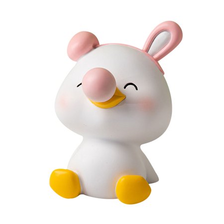 Living Room Home Decoration Sculpture Garden Decor Duck Ornaments Piggy Bank Statue Ornament Animal Miniature Figurines PINK