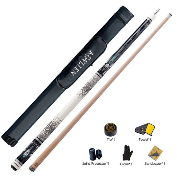 KONLLEN Pool Cue Stick Pro Taper Canadian Maple Billiard Pool Sticks for Adults with Low Deflection Shaft 12.5mm Tip Professional Billiard Cue Set with Extension and Cue Case