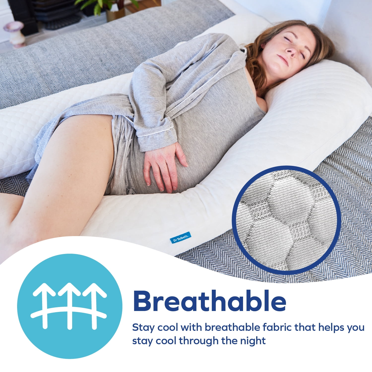 Dr. Talbot's Mom Pregnancy Pillow, U-Shaped Pillow for Pregnant Women