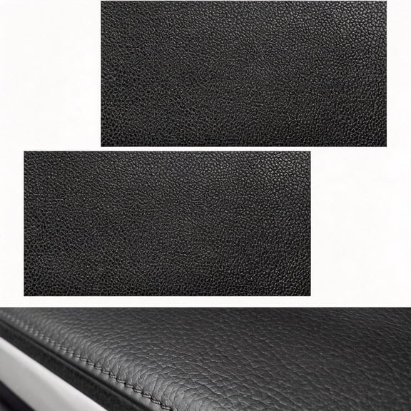TUWAFE 2 Pcs Pu Leather Patch for Car Seat Repair, 8 × 4” Waterproof Auto Upholstery Cuttable Patches, Self-Adhesive Seat Leather Tape Portable Repair Kit for Vehicles (Black)