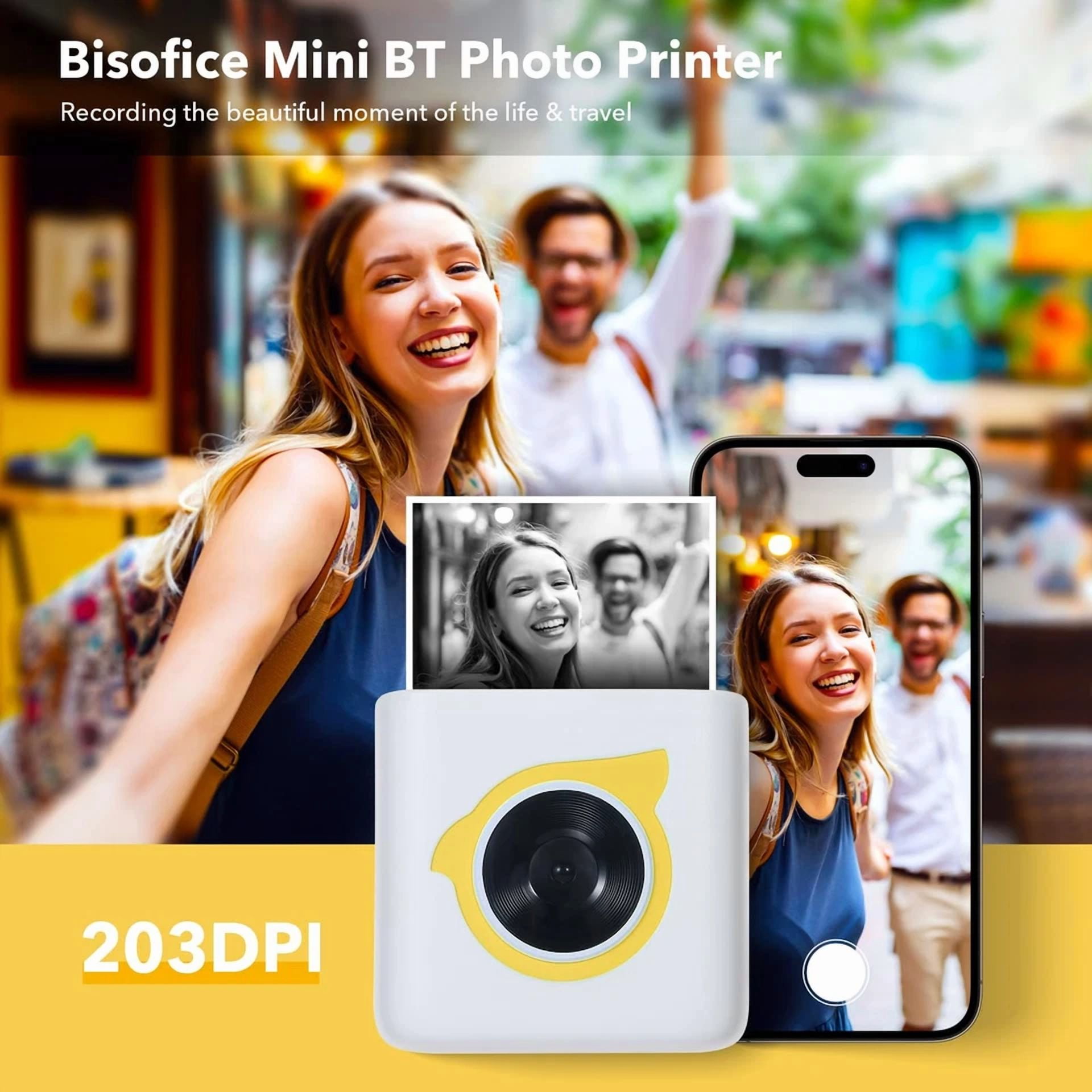CIRCLE- Wireless Bluetooth Pocket Thermal Printers Label Maker For Diy Photo Printing Us