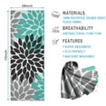 thumbnail image 2 of Black Turquoise and Gray Floral Pattern Hot Yoga Mat Towel Non Slip for Hot Yoga - Quick-Drying Yoga Mat Cover with 4 Corner Pockets with Travel Bag - Hot Yoga Towel Non Slip 70"x26", 2 of 6