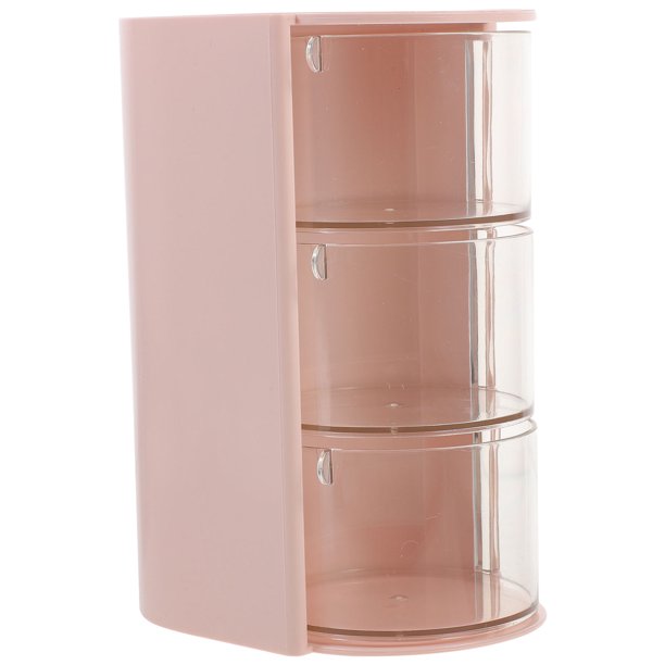 unbranded Organizador Giratorio De Brochas De Maquillaje Y Cosméticos En Color Rosa Para Escritorio