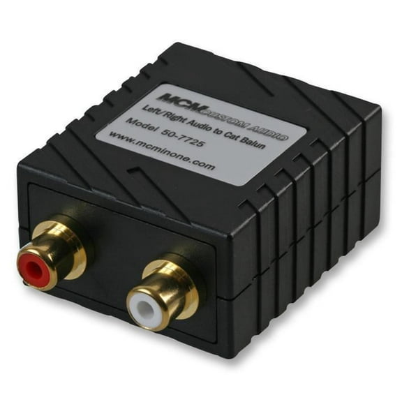 PRO SIGNAL - Cat 5 (1x RJ45) to 2x Phono (RCA) Sockets Audio Balun