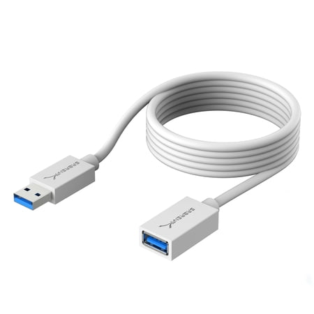 UPC: 0819921012838 | SABRENT 22AWG USB 3.0 Extension Cable – A-Male to A-Female [White] 6 Feet (CB-306W)