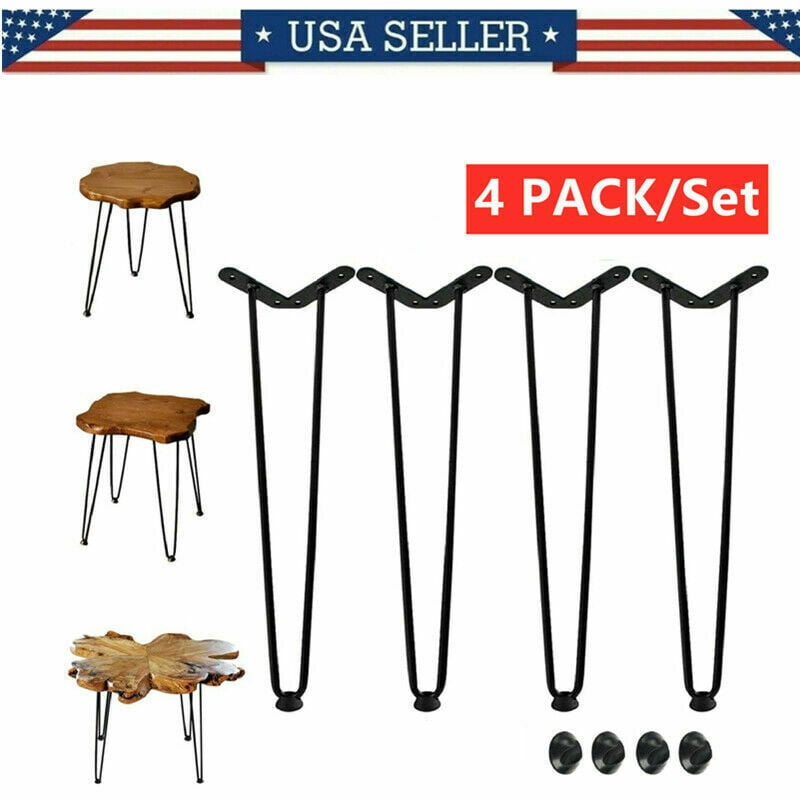 Details about   8" 16" 18" 22" 28" Hairpin Coffee Table Legs DIY 3/8" Metal Vintage Set of 4
