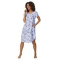 thumbnail image 2 of Aria 100% Cotton Short Sleeve Scoop Neck Nightgown with Pockets, Women’s sizes S-5X, 2 of 5