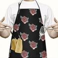 thumbnail image 2 of Pioneer Flower Floral Print Pattern Apron-Garden Aprons for Women with Pockets-Cotton Linen Waterproof Kitchen Cooking Gardening Aprons Adjustable for Kitchen,Cooking,BBQ and Salon 33x27 Inch, 2 of 7