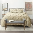 thumbnail image 2 of Nestl  Pinch Pleat Duvet and Comforter Set - Down Alternative Comforter and Ultra Soft Microfiber Duvet Set Beige Cream Twin 3 Piece, 2 of 5