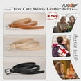 thumbnail image 4 of 3 Pack Women Skinny Leather Belt for Dresses Thin Leather Waist Belts for Ladies Jeans 0.5" width, 4 of 7