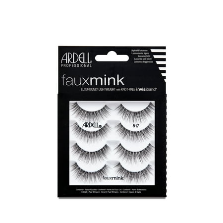 Ardell Faux Mink Wispies False Eyelashes, 817, 4 Pairs
