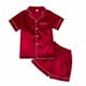 [Big Save!]2 Pieces Baby Summer Silk-like Pure Color Sleepwear Set ...