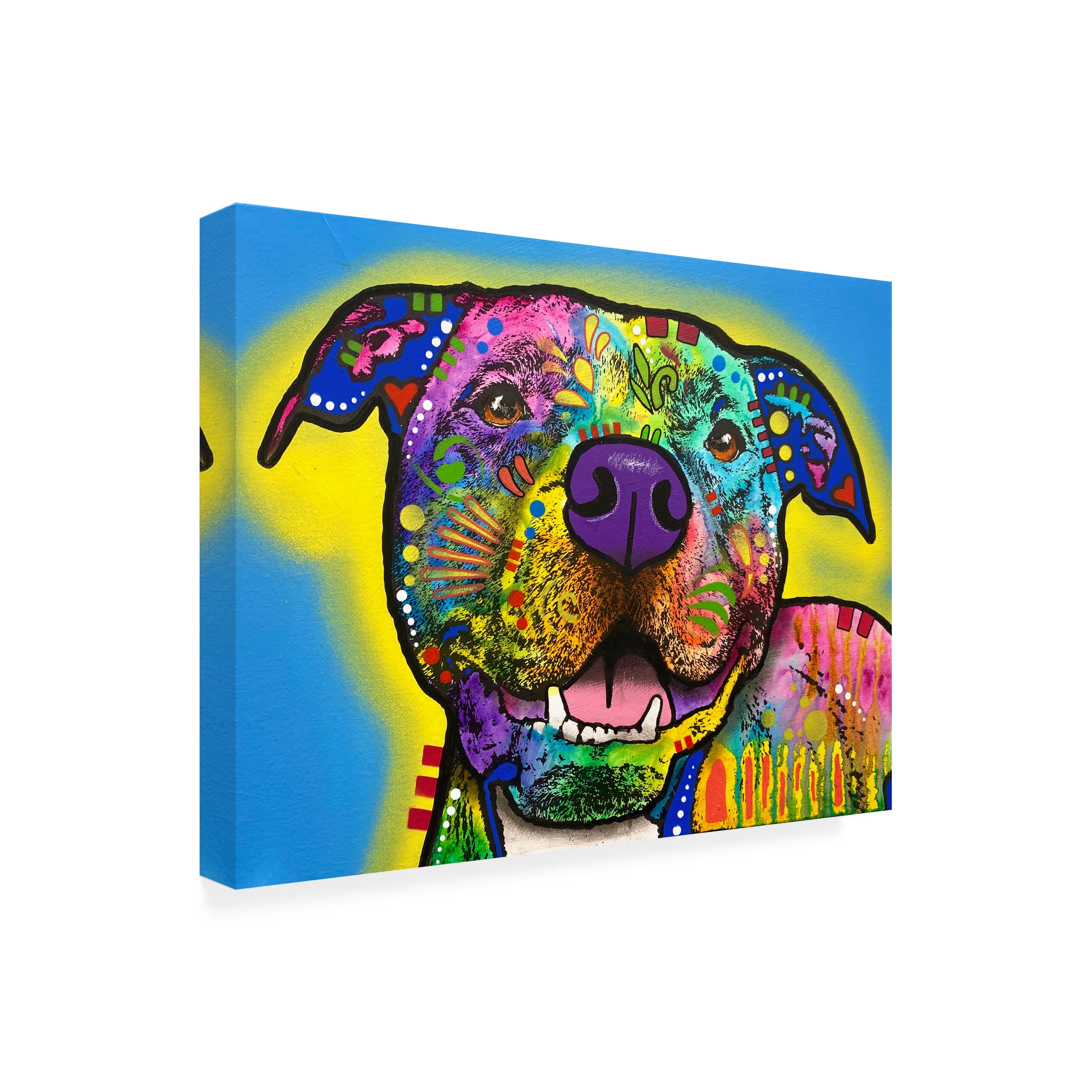 Canvas Wall Art - Dean Russo 'Doggie Dog' Wall Art for Living Room, Bedroom, or Office Décor by Trademark Fine Art - 47 x 35 Inches - 47x35