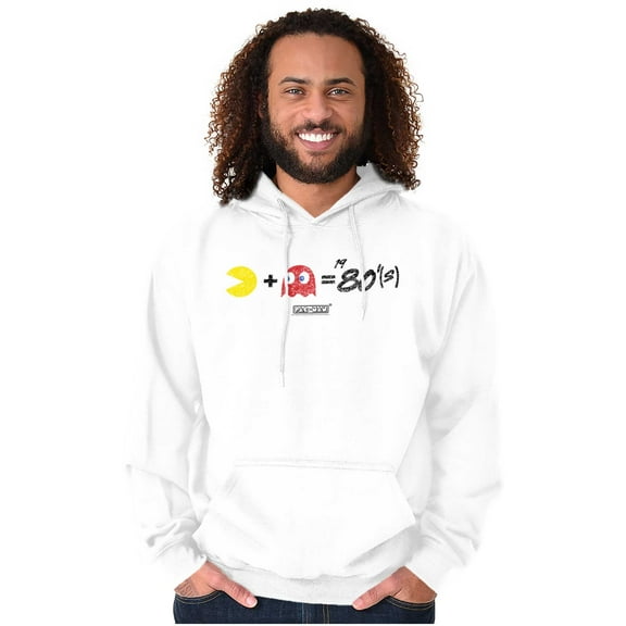 PACMAN and Blinky 80s Math Equation Hoodie Sweatshirt Women Men Brisco Brands M
