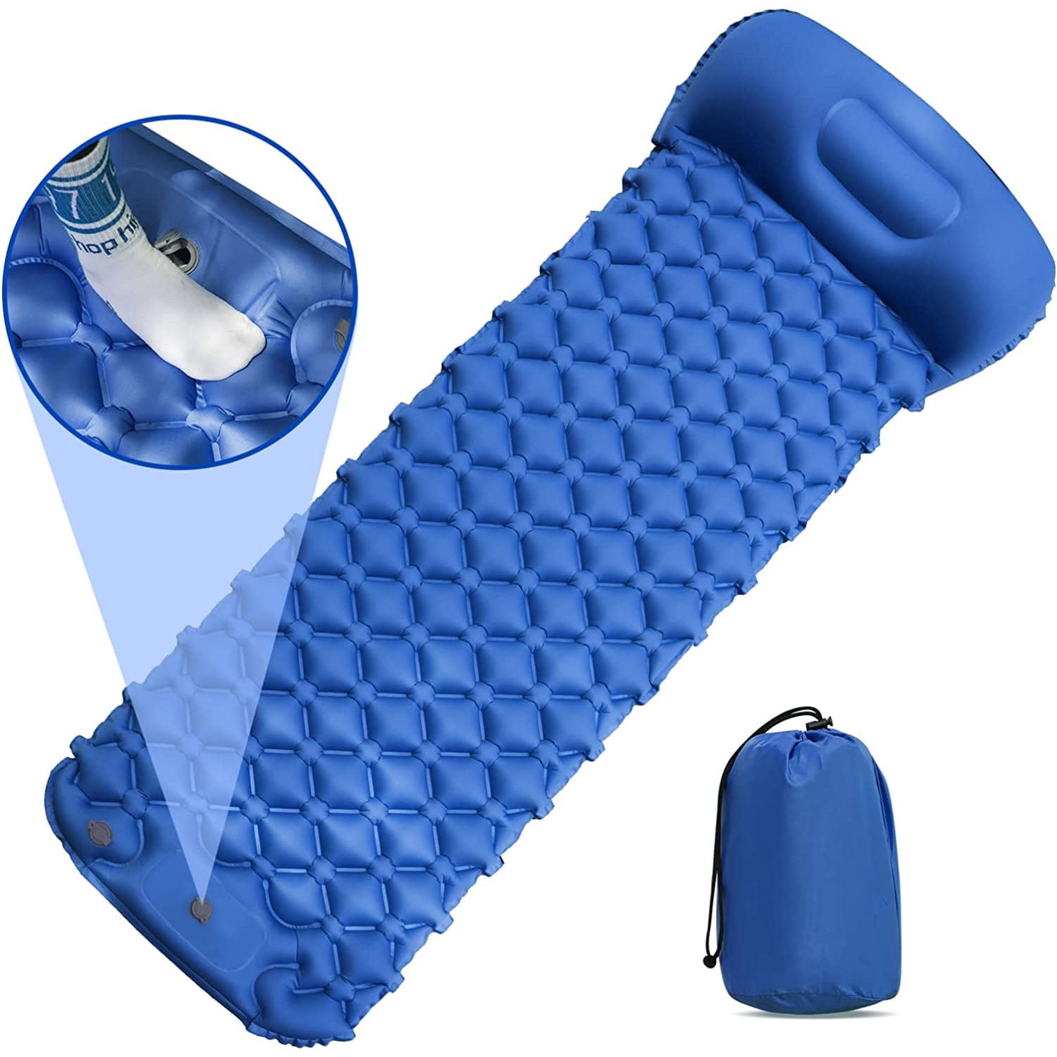 SEREE Self Inflating Sleeping Pad with Pillow Inflatable Camping Mats