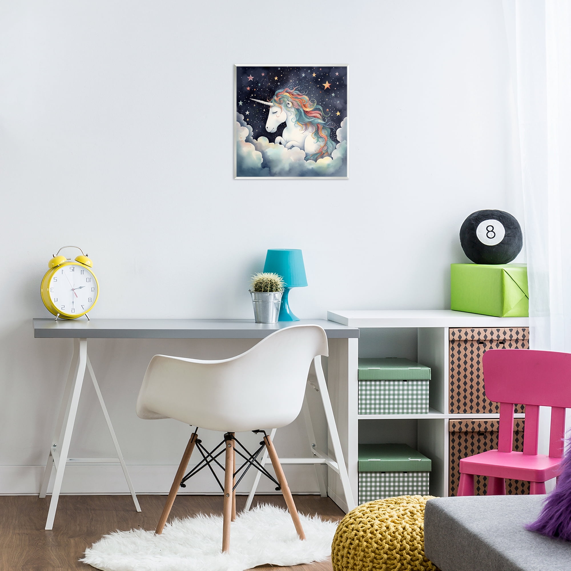 Stupell Industries Sleepy Unicorn in Starlit Clouds Wall Plaque Art, design by Creative Studio