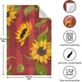 thumbnail image 3 of Dreamtimes Sunflower Red Stripes Kitchen Towels Set of 4 Dishcloths Hand Towels Tea Towels Ultra Absorbent for Cleaning Washing Drying Dishes Tableware 28'' x 18'', 3 of 7