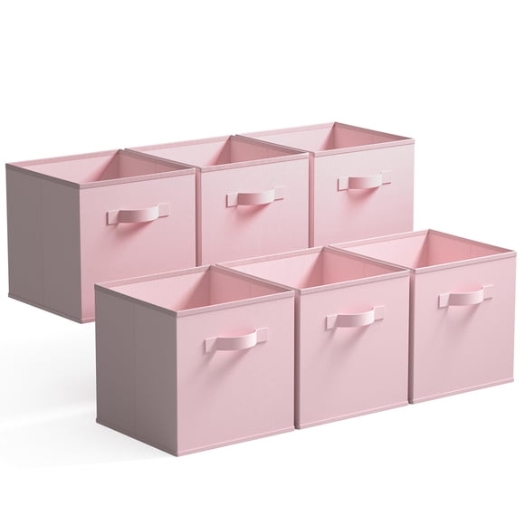 Contenedores de almacenamiento GRANNY SAYS Cube de 28 cm, color rosa, paquete de 6