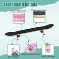 thumbnail image 4 of 31'' Complete Skateboard 7 Layer Canadian Maple Double Kick Deck Skateboards two pink macaroons homemade pink vertical selective Skate Board for Beginner Adult Gifts, 4 of 5