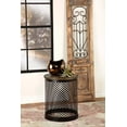thumbnail image 5 of Aurora Round Drum Base Accent Side Table Natural and Black, 5 of 8
