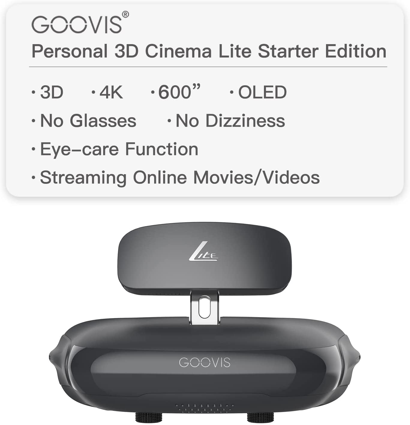 GOOVIS Lite 3D Movies Meta -Universe None VR HMD Monitor - Walmart.com