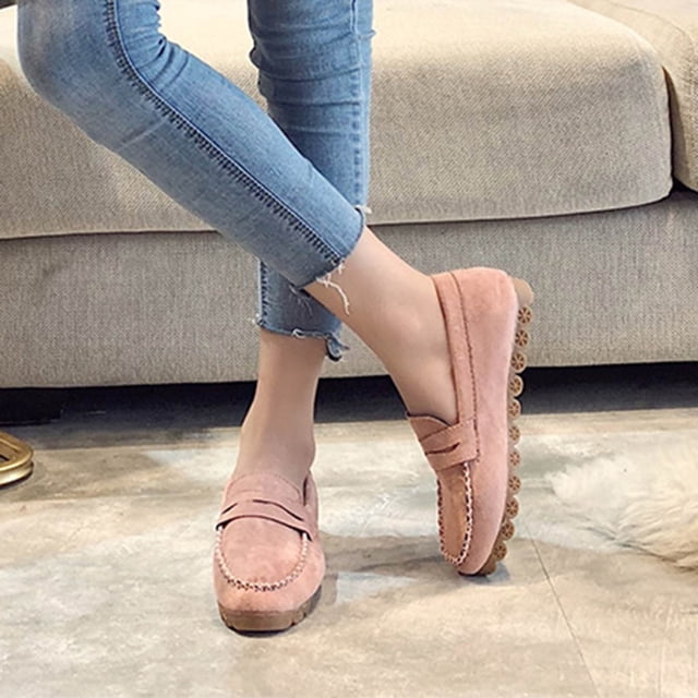 DPTALR Femmes Dames à Enfiler Bout Rond Plates Décontractées Mocassins Chaussures Doug