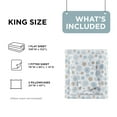 thumbnail image 4 of Regency Heights King Size Cotton Flannel Sheet Set, 4-Piece Flannel Bed Sheets King, 100% Cotton Bed Sheets Set with Deep Pocket, Tan/Blue Snowflakes, 4 of 8