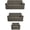 Grey, variant on 3-Piece Stretch Slipcover Set for Sofa, Loveseat, and Chair - Solid Gray Spandex Furniture Covers