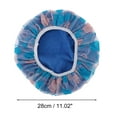 thumbnail image 2 of Unique Bargains 1 Pc Women Reusable Shower Cap for Bathroom Business Travel Blue PEVA Microfiber, 2 of 4
