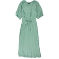 thumbnail image 1 of Alfani Womens Tie Front Midi Dress, Verde, X-Large, 1 of 2