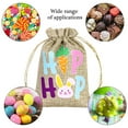 thumbnail image 4 of Easter Bunny Linen Dstring Bag for Candy Eggs,Cute Party Favor Gift Pouch,3.94x4.28 Inches,Reusable Cloth Treat Bag with Dstring Closure for Easter Basket Stuffers,Holiday Celebrations & Gifts, 4 of 6