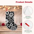 thumbnail image 4 of Bingfone Metallic Gears Print Personalized Christmas Stocking - Snowman Design Large 18 inch,Family Holiday Season Decor, 4 of 8