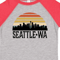 thumbnail image 4 of Inktastic Seattle Washington Skyline Sunset Boys or Girls Toddler T-Shirt, 4 of 5