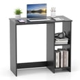 thumbnail image 1 of Costway 31.5" Small Computer Desk Home Office Study Writing Desk with 2 Compartments Black, 1 of 10
