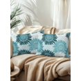 thumbnail image 1 of Outdoor Pillows Waterproof, Turquoise Sunflowers Bedding Throw Pillows with Insert for Couch Sofa Bed, Spring Floral Modern Abstract Art 12x20 Inch Pillowcases Decorative Patio Pillow Set of 2, 1 of 7