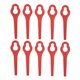 thumbnail image 2 of 25 Pcs Lawn Mower Plastic Blade High Strength ABS Plastic Lawn Trimmer Grass Cutter Tool Replacement Blades Red, 2 of 5
