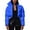 Blue, variant on Hontri Women's Puffer Jackets, Ladies Autumn and Winter Warm Short Shiny Padded Hooded Leather Jacket Red Xl