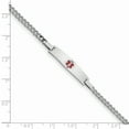 thumbnail image 4 of 925 Sterling Silver Polished Medical ID Curb Link Bracelet 8 Inch Lobster Claw Identification-Bracelet for Women, 4 of 4