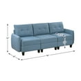 thumbnail image 2 of Lexicon Garren Textured Sofa in Blue, 2 of 5