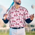 thumbnail image 4 of Fotbe Bike with Donut Wheels Baseball Jersey Shirt for Men and Women, Casual Short Sleeves Button Down T-Shirt-Medium, 4 of 9