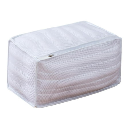 TISHITA Shoes Wash Bag Shoe Washing Bag  Zipper Storage Box  Mesh Laundry Bag Laundry Bras Bag for Socks  Trainers Slippers Gym Shoes white