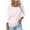 Pink Tops for Women_m, variant on CYMMPU Women's Casual Striped Flowy Blouse 3/4 Length Sleeve Tunic Tops Square Neck Basic Tees Business Work Blouses Shirts Summer Fall 2025 Clothes Black XXXL