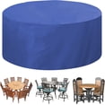 thumbnail image 1 of Housse de Table de Jardin 106 Pouces D x 43 Pouces H, Housses de Meubles d'Extérieur, Housses de Meubles de Patio Rondes, Imperméable, Coupe-Vent, Tissu Oxford Résistant aux Déchirures, 1 of 7