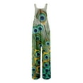 thumbnail image 2 of zuwimk Jumpsuits For Women Dressy,Women's Summer Casual Jumpsuits Wrap V Neck Sleeveless One Piece Pants Romper with Pockets Green,XL, 2 of 4