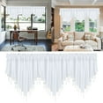 thumbnail image 1 of Cqxid Curtain Under $10 3PC Solid Color Finished Curtain Curtain Drapery 51x24 Bedroom Home Decor Triangle Curtain Curtain Screen Kitchen Short Curtain, 1 of 9