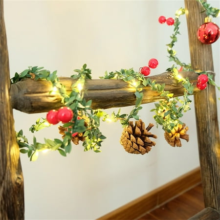 Sinhoon Christmas String Lights with Pine Cones Berries Indoor Outdoor Thanksgiving Xmas Fairy Light for Garden Garland Party Decorations